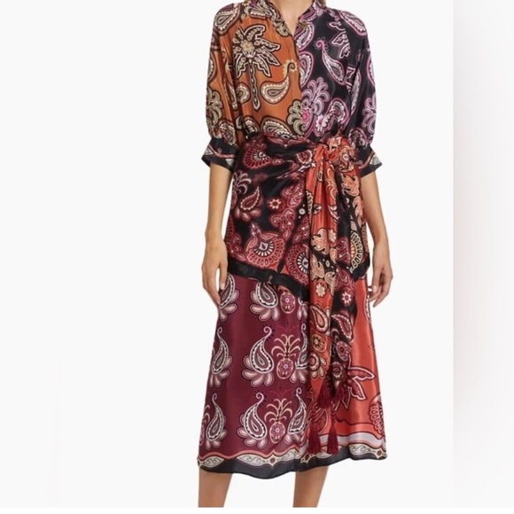 FARM Rio Dresses & Skirts - Farm Rio Elegant Paisley Print Midi Dress